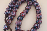 Venetian Style Floral Glass Bead Necklace Strands Antique Design