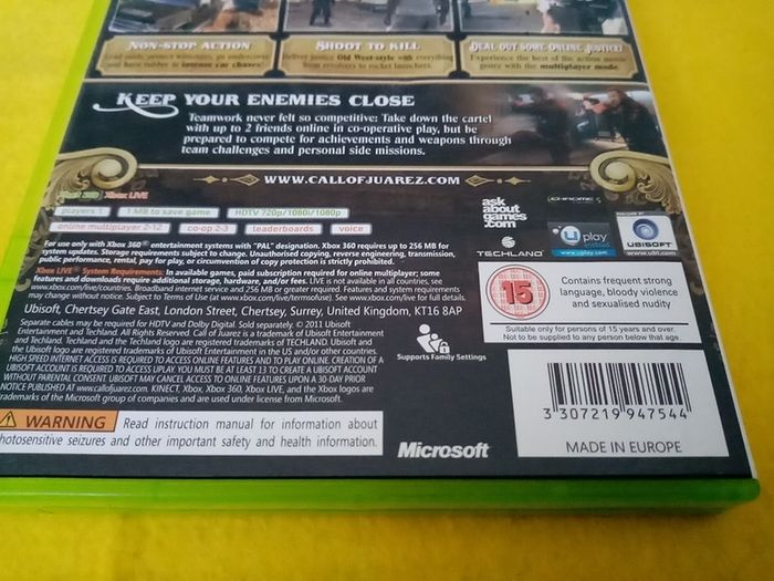 Call of Juarez The cartel Xbox 360 Games Original