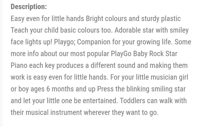 Playgo Baby Rock Star piano (197)