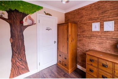 Nursery wardrobe and chest of drawers