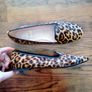 Pretty Loafers Pony Skin Leopard Print Flats Size 4 Image 3