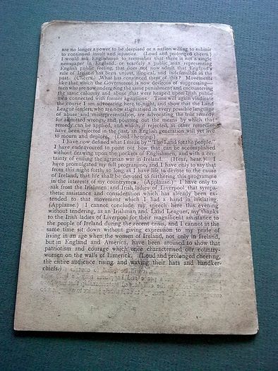 The Land League Proposal Michael Davitt  1882 Ireland Irish History Land War