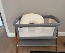 Cot,nursing pillow and new sheets