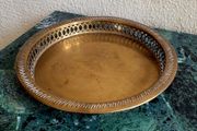 Antique brass tray