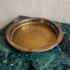 Antique brass tray
