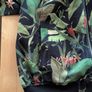 Zara Man Green Plant Floral Bomber Size XL Image 3