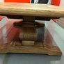 Rustic Solid Wood Trestle Coffee Table Image 6