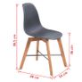 Dining Chairs 4 pcs Black Plastic Image 5