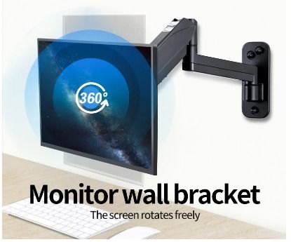 BRAND NEW Spring Air Pressure Arm Adjustable Wall Mouning Monitor Bracket For 17-45 inch LCD LED Screen Loading 2-12kg TV Support