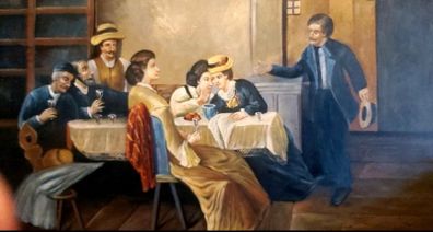 Max Geisser 1857-1922 large oil painting