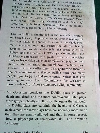 In search of community. The achievement of Sean O' Casey.