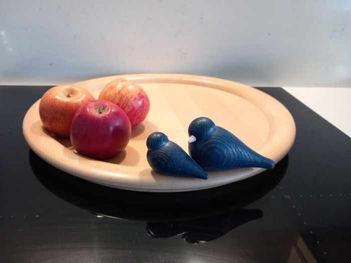 tray aarikka made in Finland 1992 serving plate birds black birch vintage  old gift presents drinks