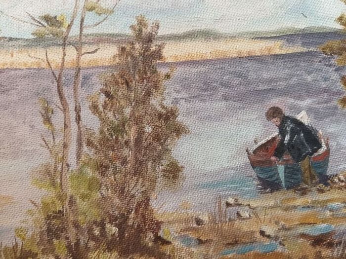 Vintage Oil Painting on Board