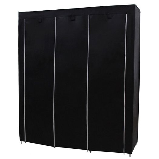 Canvas Wardrobe Cupboard Clothes Hanging Rail FREE DELIVERY NATIONWIDE