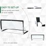 Set of 2 Football Goal Net 6 x 3 ft Foldable Outdoor Sport Training Teens Adults Soccer with Carrying Bag Black Image 4