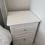 White sturdy bedside lockers x2 Image 2