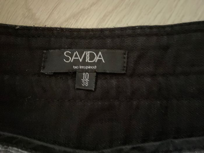 Savida Black Limen Mix Wide Leg Trousers Size 10