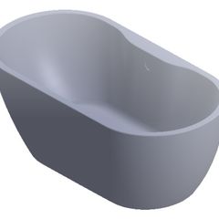 Freestanding Bathtub White 1555mm