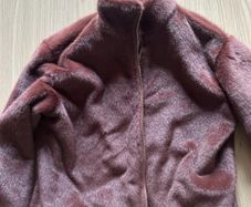 Rust faux fur jacket