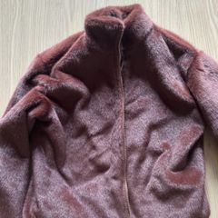 Rust faux fur jacket
