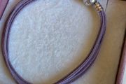 Pandora multi,strand purple/lilac cord bracelet size 19.5cm very good condition