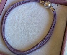 Pandora multi,strand purple/lilac cord bracelet size 19.5cm very good condition