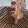 African Leopard Drinking Fruit Bowl and hand made carved wood. Image 3