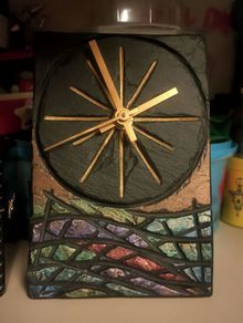 Heartworks Handmade Slate Clock