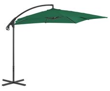 Cantilever Umbrella with Steel Pole 250x250 cm Green