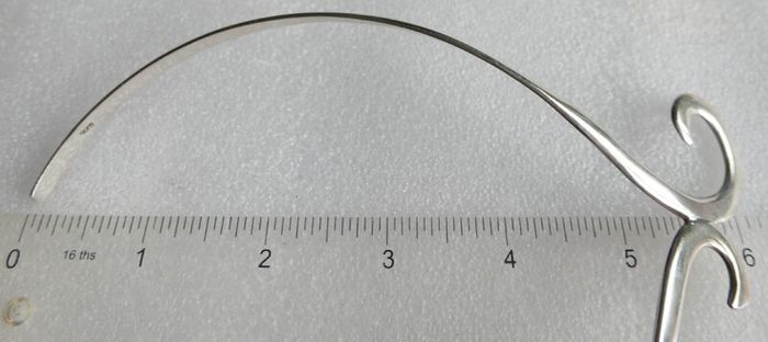 Vintage 1980s Sterling Silver 925 Torque Spiral Collar Necklace 37g