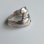 Vintage Children of Lir swan sterling silver ring size L Image 2