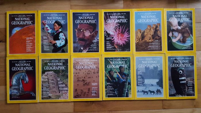 National Geographic magazines x 400 from early 20th century to 2009
