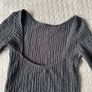 Pull & Bear Open Back Textured Long Sleeve Top Black Size S BNWOT Image 2