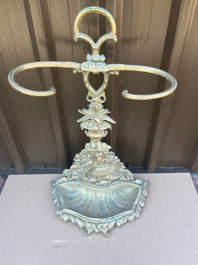 Brass Effect  On Cast Iron Umbrella Stand