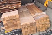 Teak handrail and spindles