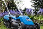 33cm 1200w Corded Electric Lawnmower 230v / 240v lightweight with Roller Mulching, 3 cutting heights, 30L grass bag, Foldable handles