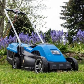 33cm 1200w Corded Electric Lawnmower 230v / 240v lightweight with Roller Mulching, 3 cutting heights, 30L grass bag, Foldable handles