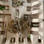 4 brass curtain poles and fittings, D18 Image 2