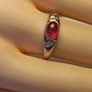 Genuine Cabochon Ruby Solitaire Dress Ring Image 6