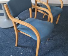set of 2  waiting meeting chairs