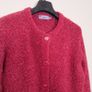 Honor Millburn Fuchsia Pink Textured Boucle Button Up Cardigan Size M Image 6