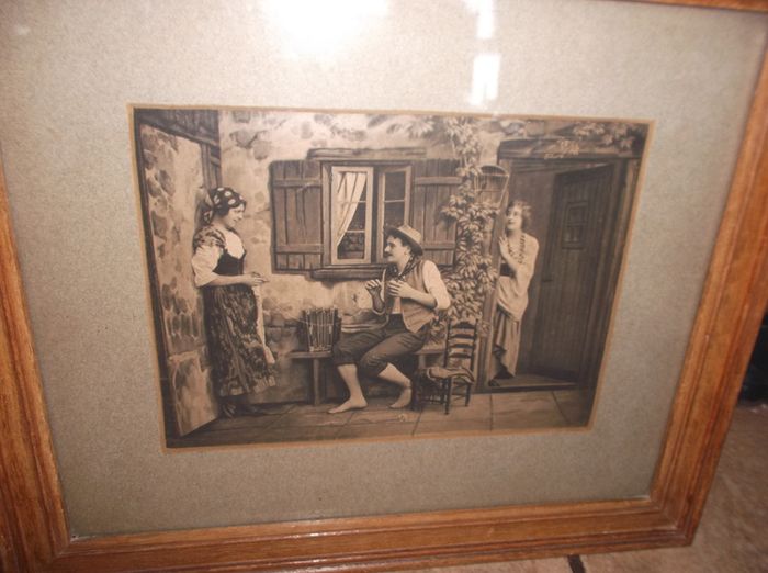 Lovely Vintage Picture, 38 x 32 cm/FREE SHIPPING