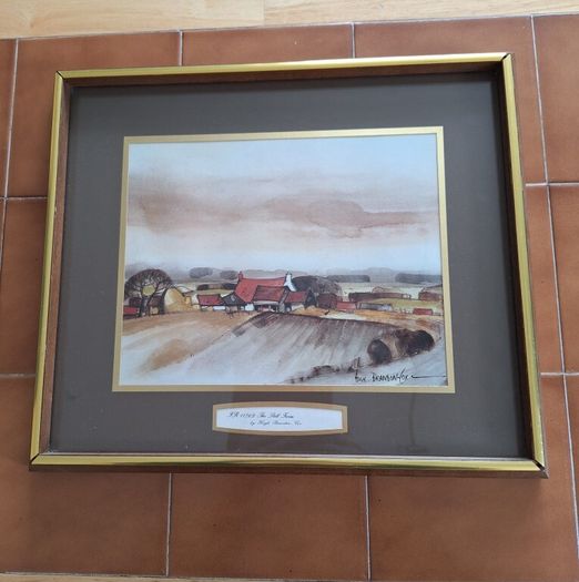 A pair of vintage signed prints by Hugh Brandon Cox