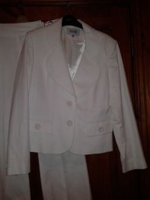 White trouser suit