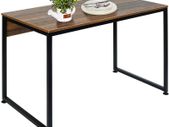 _Computer Desk, Work Table, Office Table, PC Table for Home Office (120 x 60 x 75 cm, Brown + Guard Plate)