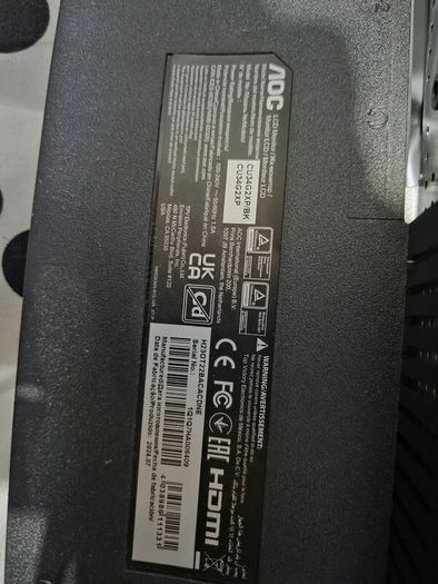 AOC 34 Ultrawide gaming monitor