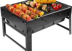 Portable BBQ Camping Accessories with Folding BBQ Desk | BBQ Accessories Picnic Set | Garden Small Mini Table Top Fire Pit Camping Grill Rack for Outdoor, Camping Cooking Set Barbecues Brand: LaDonna
