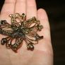 Vintage Black Crystal Brooch 6cm Image 4