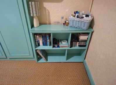 Turquoise Bookshelf