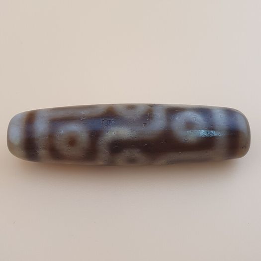 Vintage 9 Eyes Himalayan Tibetan Agate Dzi Bead Amulet